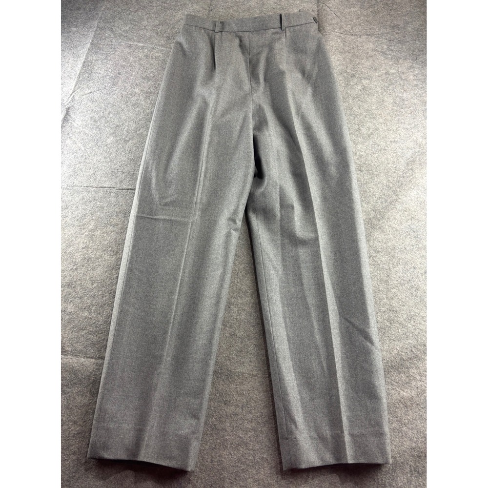 Carlisle Grey Wool Cashmere Wide Leg Dress Pants Womens 8 Lined Capsule Preppy